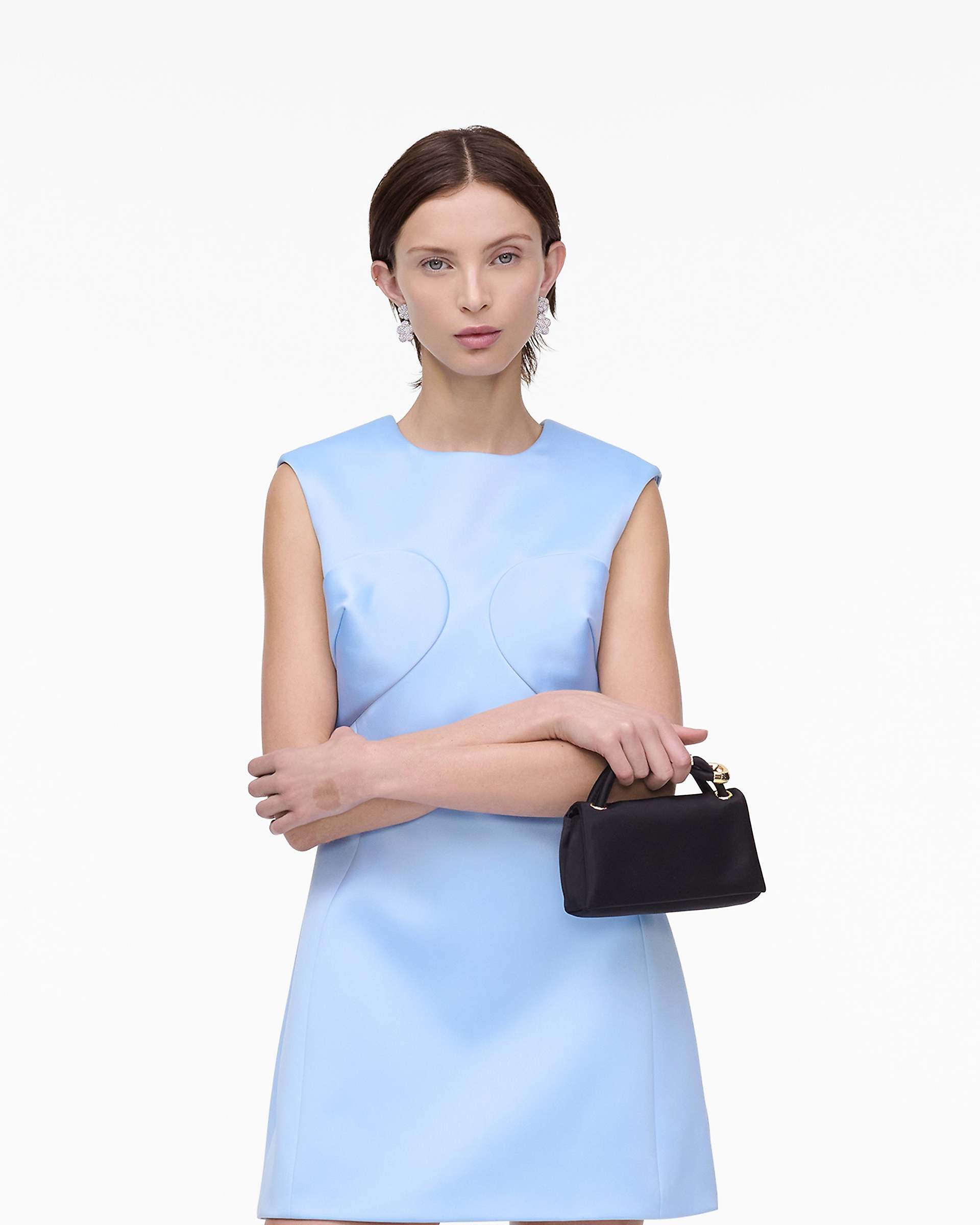 The Satin Micro Dual Bag - Black|Black | Marc Jacobs on sale