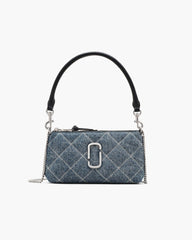 The Quilted Denim Snapshot Convertible Shoulder Bag - Light Wash Indigo | Marc Jacobs online