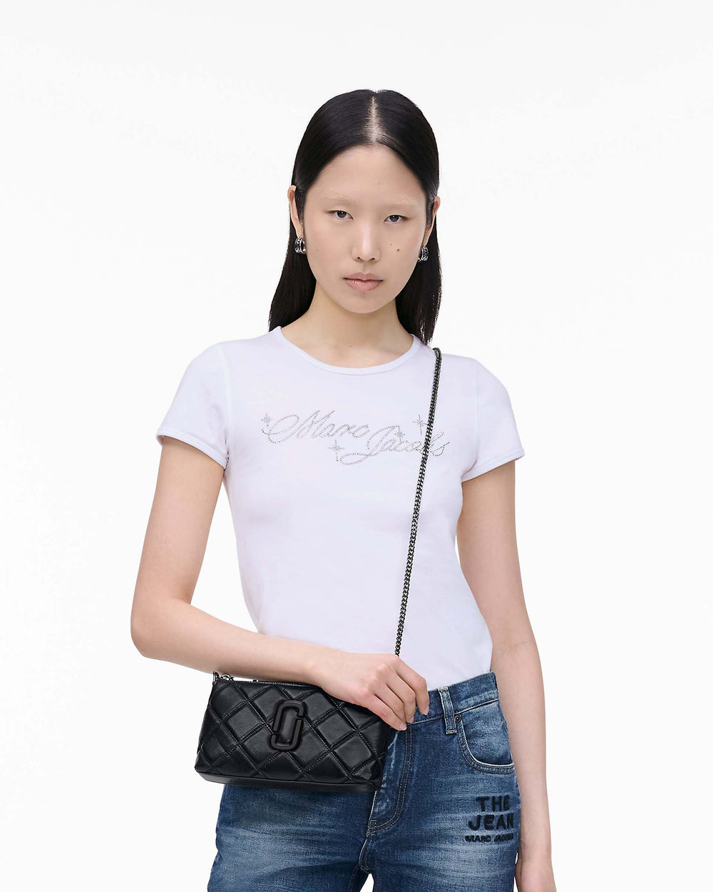 The Quilted Snapshot Convertible Shoulder Bag - Black | Marc Jacobs sale