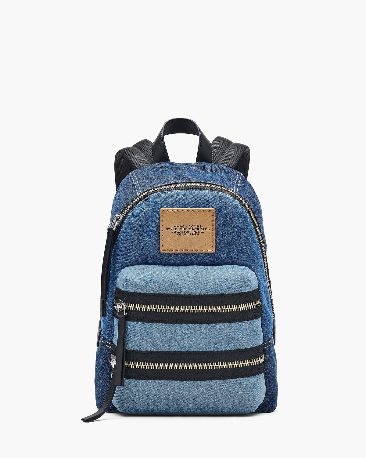The Biker Colorblock Denim Medium Backpack - Indigo Multi | Marc Jacobs discount