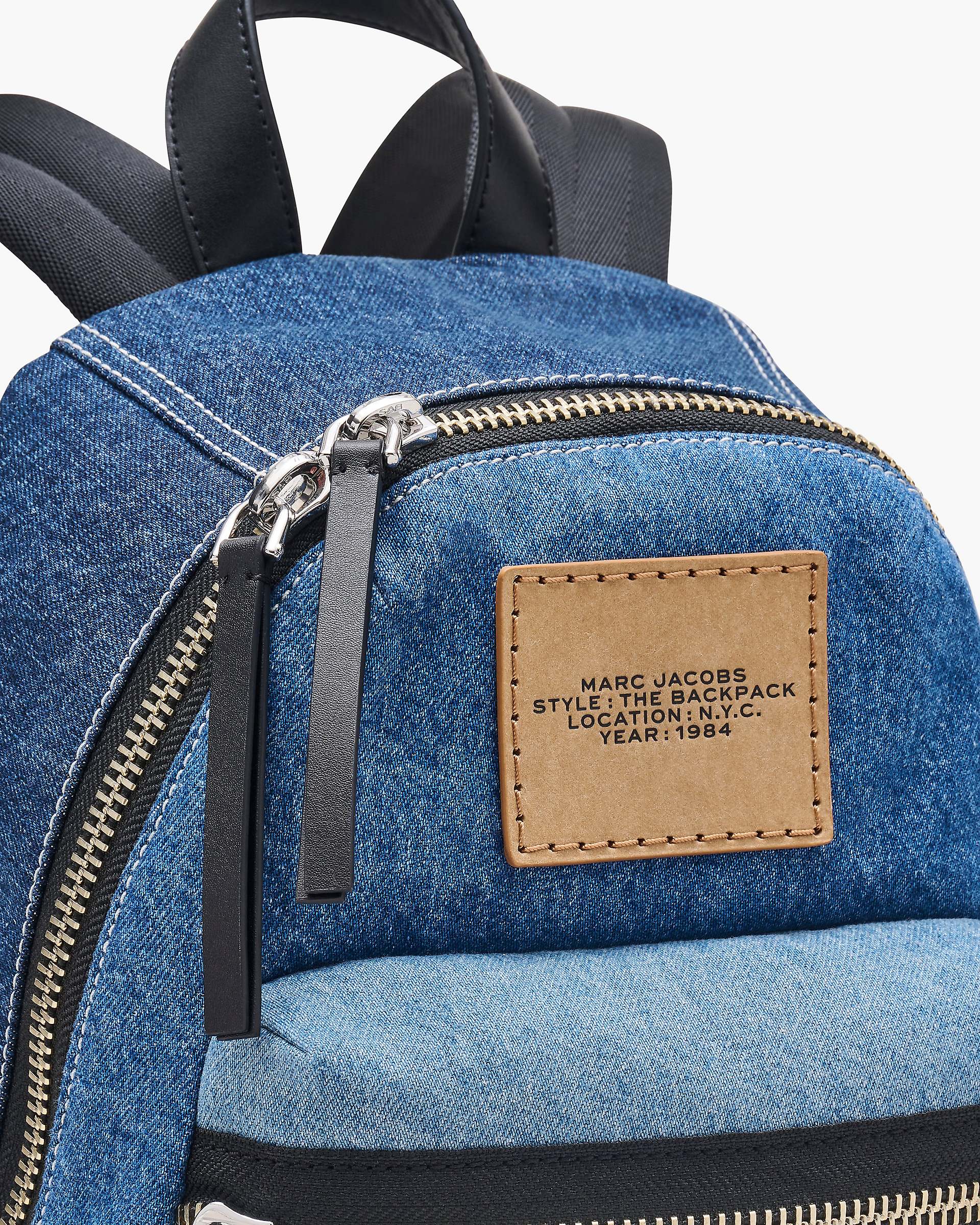 The Biker Colorblock Denim Medium Backpack - Indigo Multi | Marc Jacobs discount