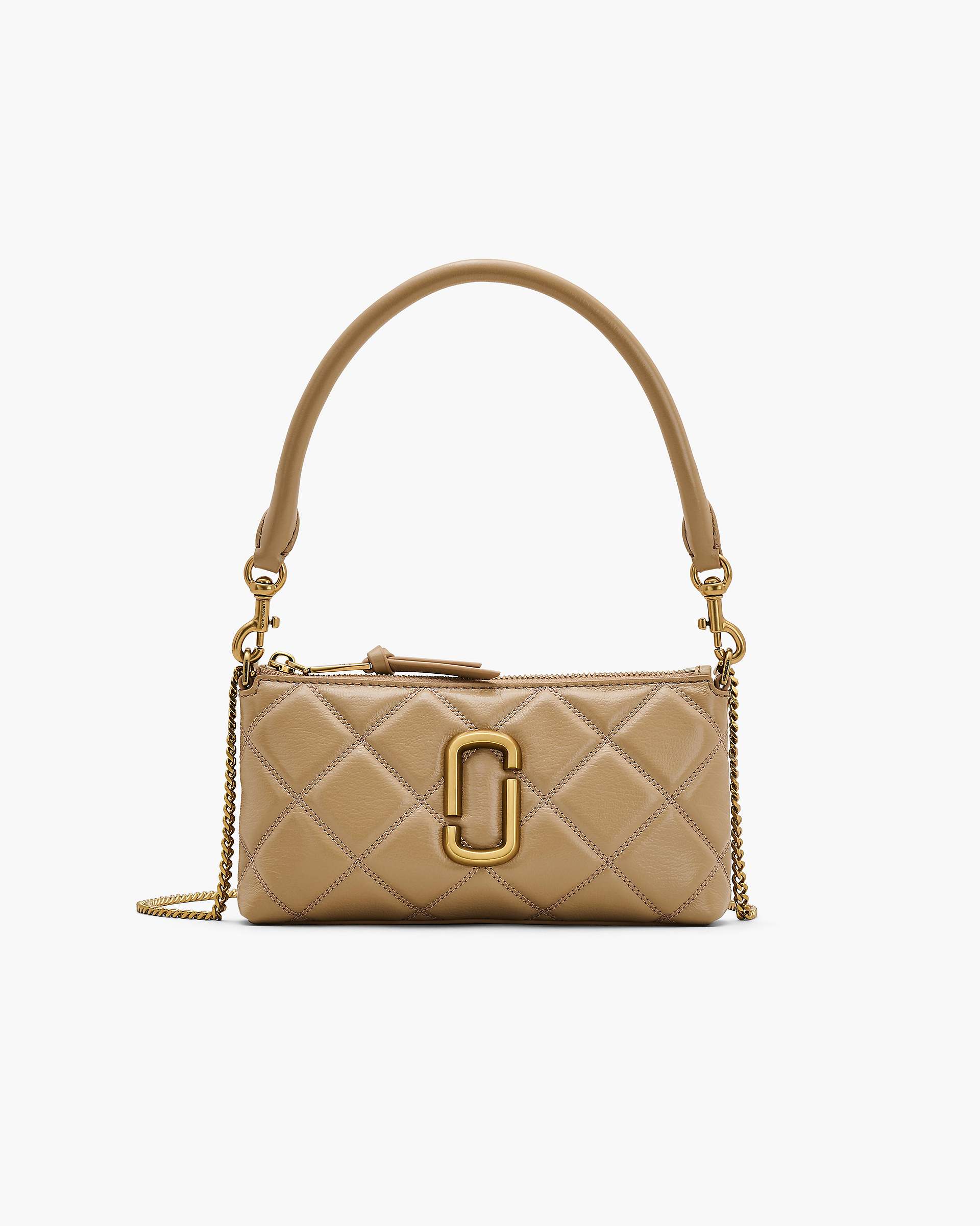 The Quilted Snapshot Convertible Shoulder Bag - Camel | Marc Jacobs discount