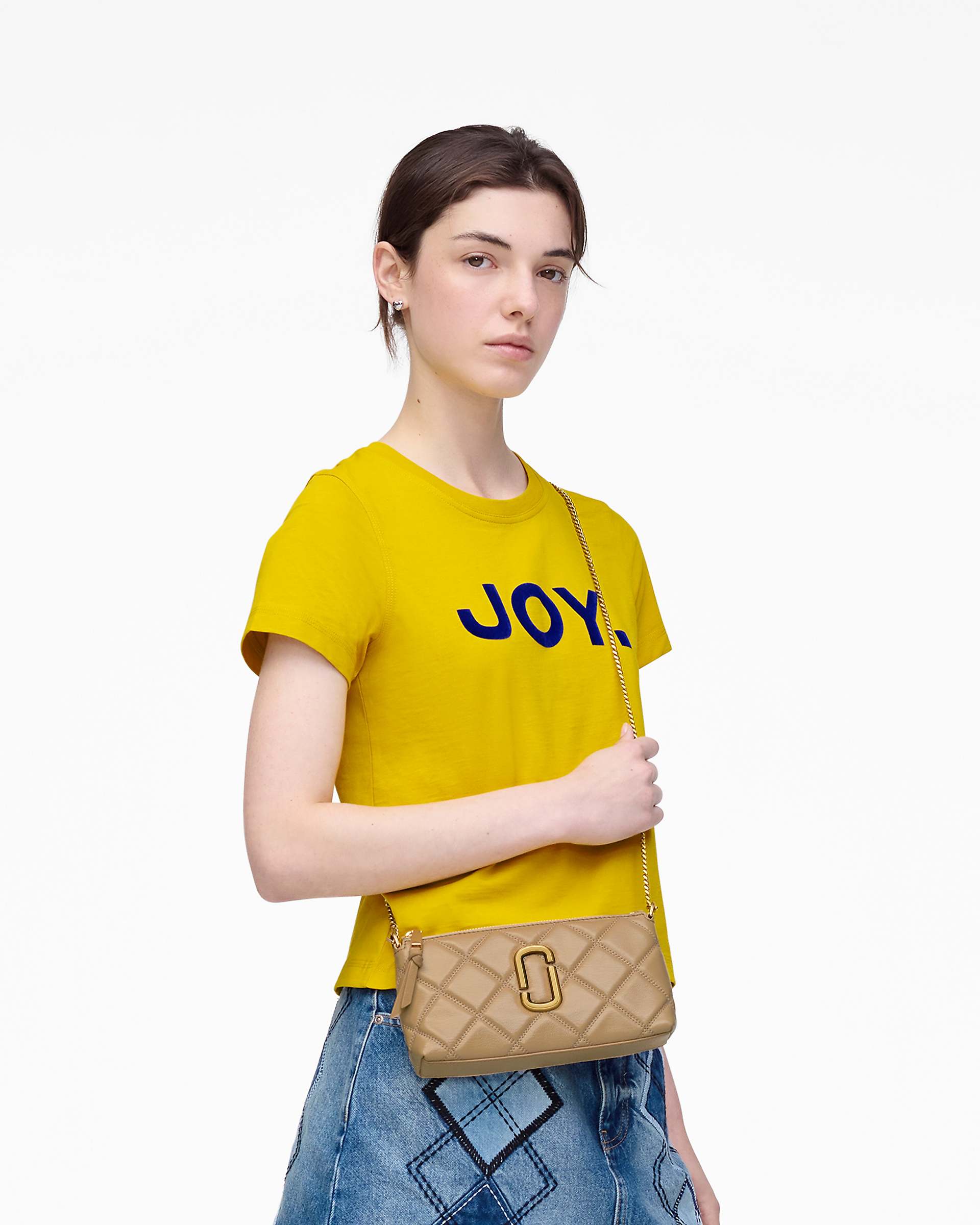 The Quilted Snapshot Convertible Shoulder Bag - Camel | Marc Jacobs discount