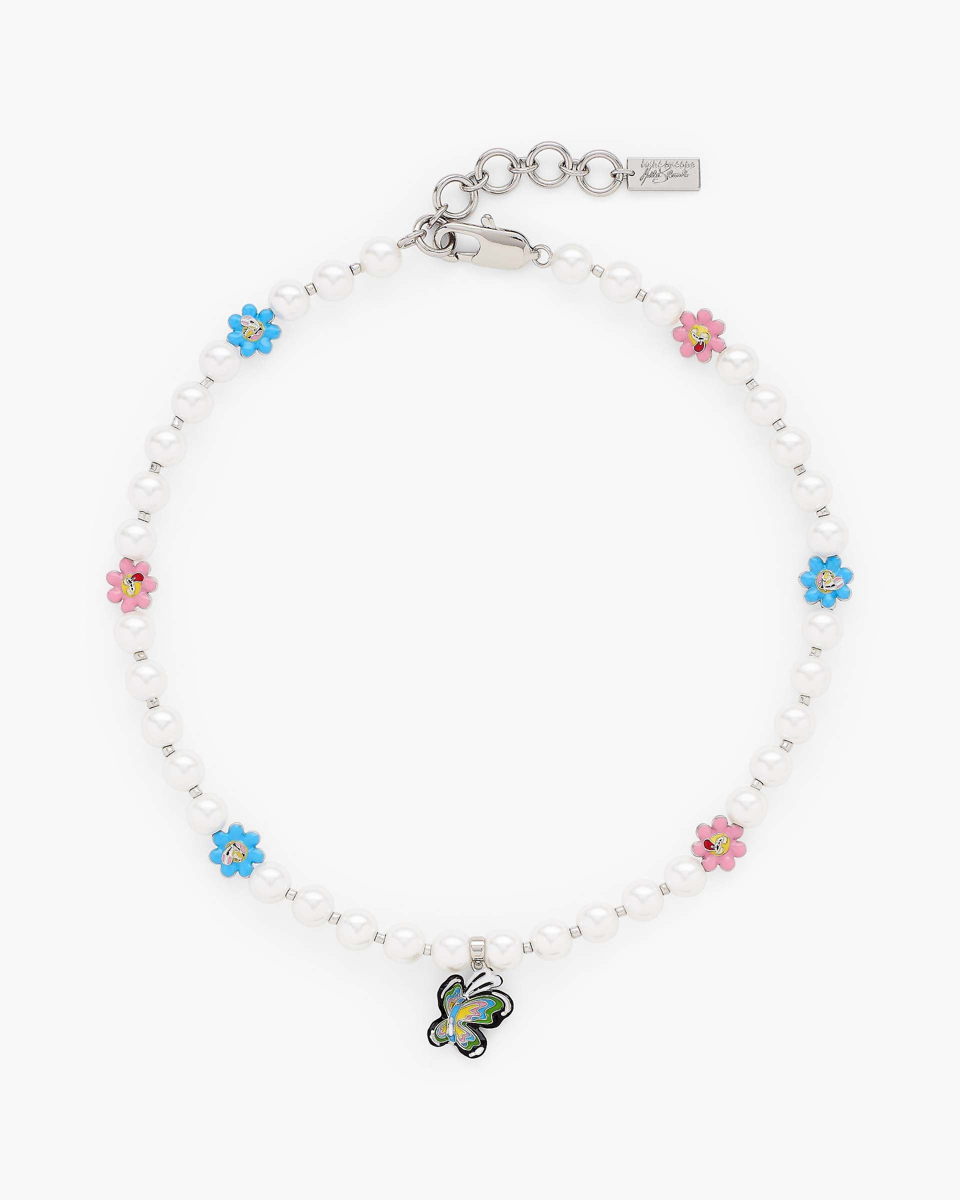 Hattie Stewart X Marc Jacobs Garden Pearl Station Necklace - Silver/Multi | Marc Jacobs online