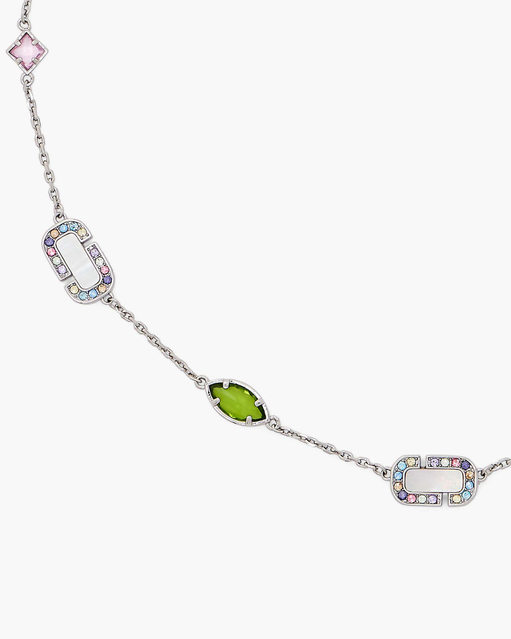 The J Marc Luxe Gem Station Necklace - Silver/Multi | Marc Jacobs sale