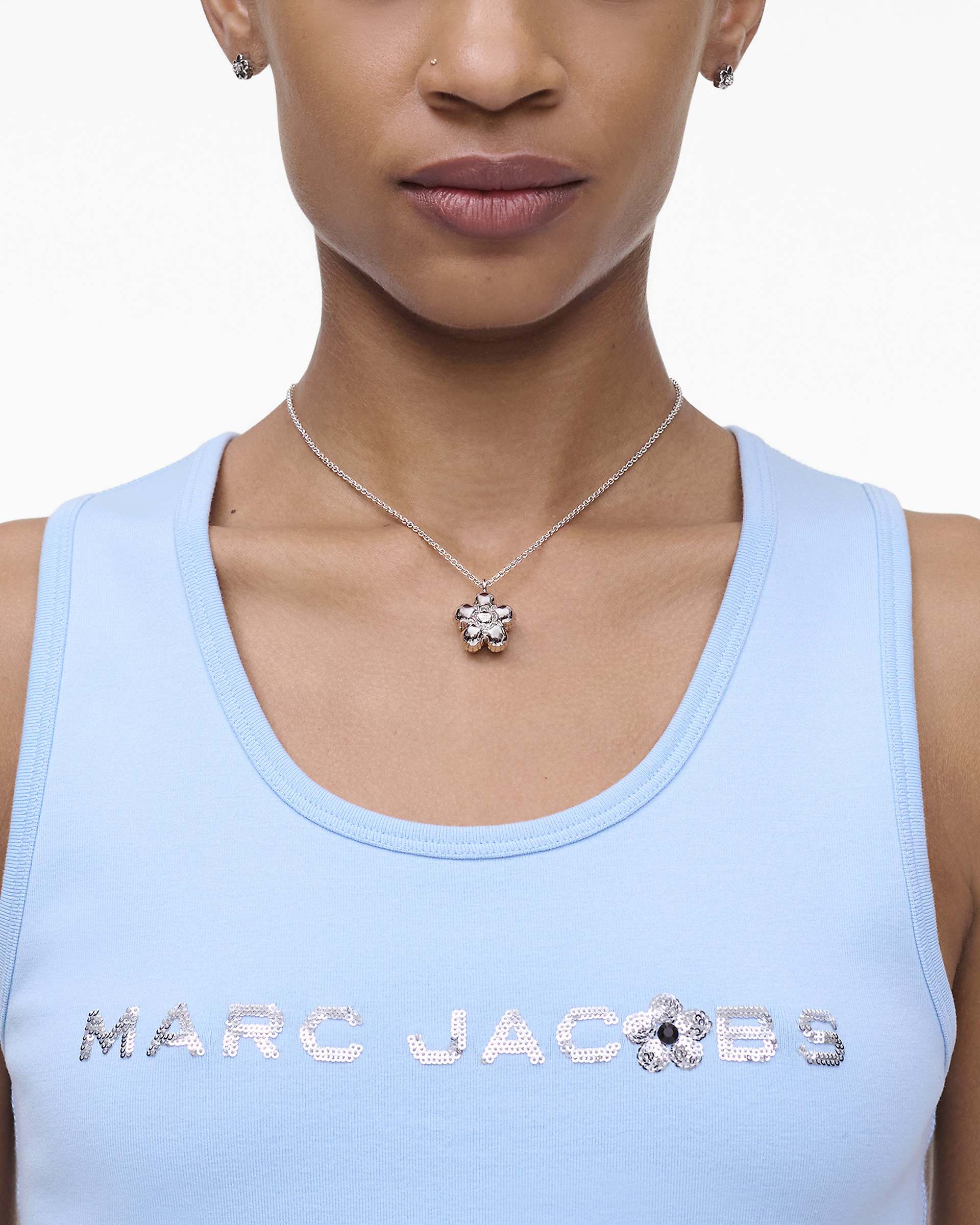 The Daisy Balloon Necklace - Light Antique Silver | Marc Jacobs US