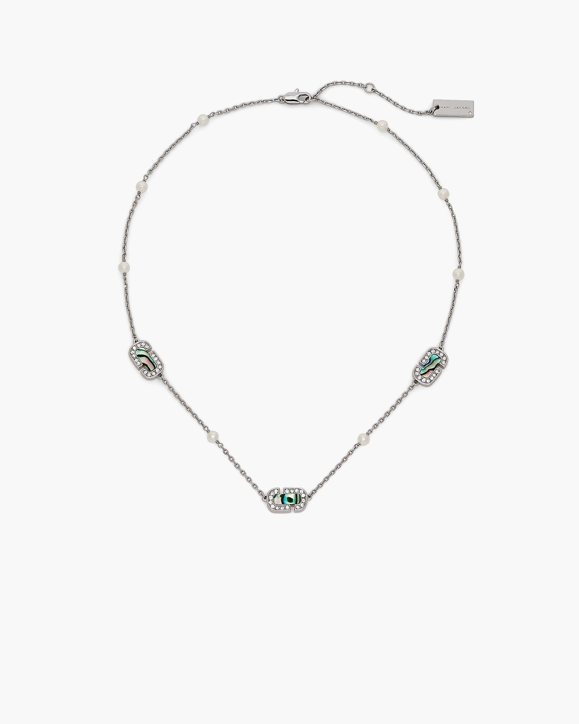 The J Marc Luxe Station Necklace - Silver/Crystal | Marc Jacobs discount