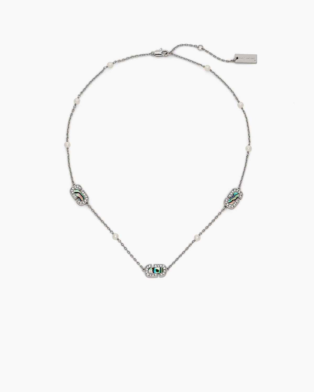 The J Marc Luxe Station Necklace - Silver/Crystal | Marc Jacobs discount