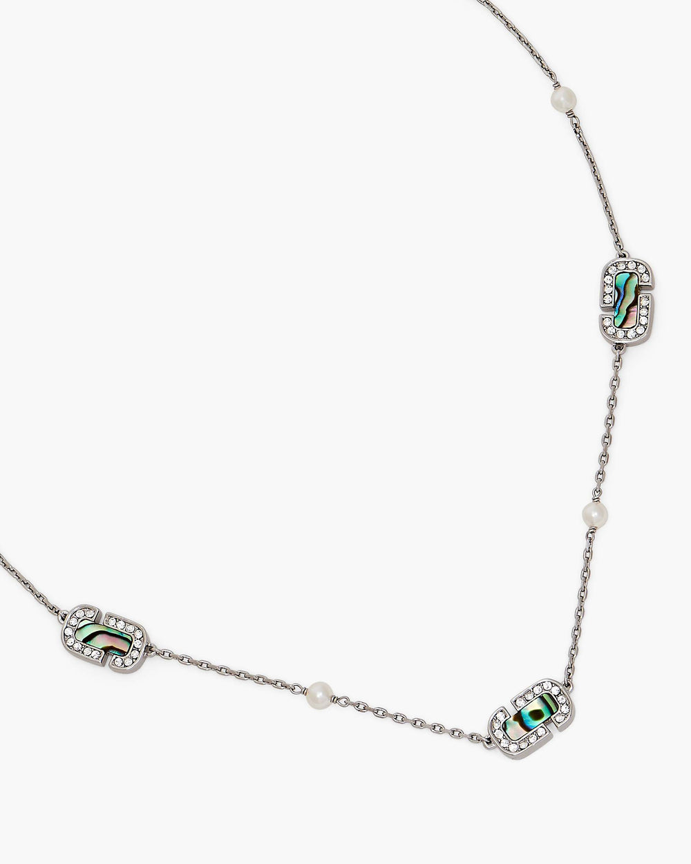 The J Marc Luxe Station Necklace - Silver/Crystal | Marc Jacobs discount