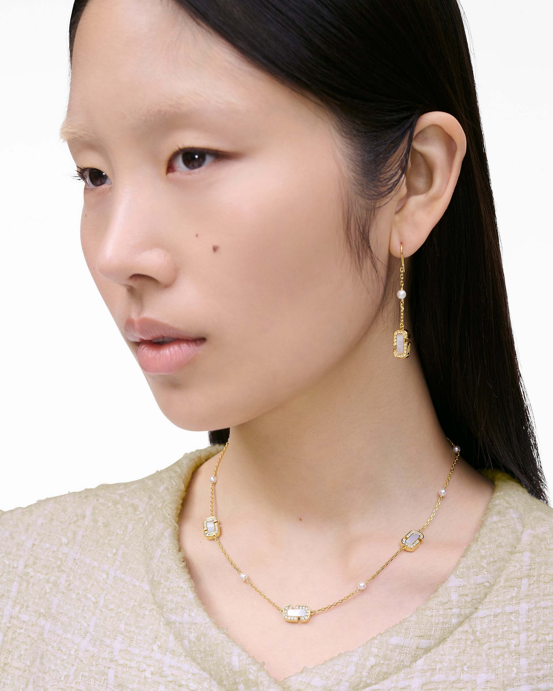 The J Marc Luxe Station Necklace - Gold/Crystal | Marc Jacobs online