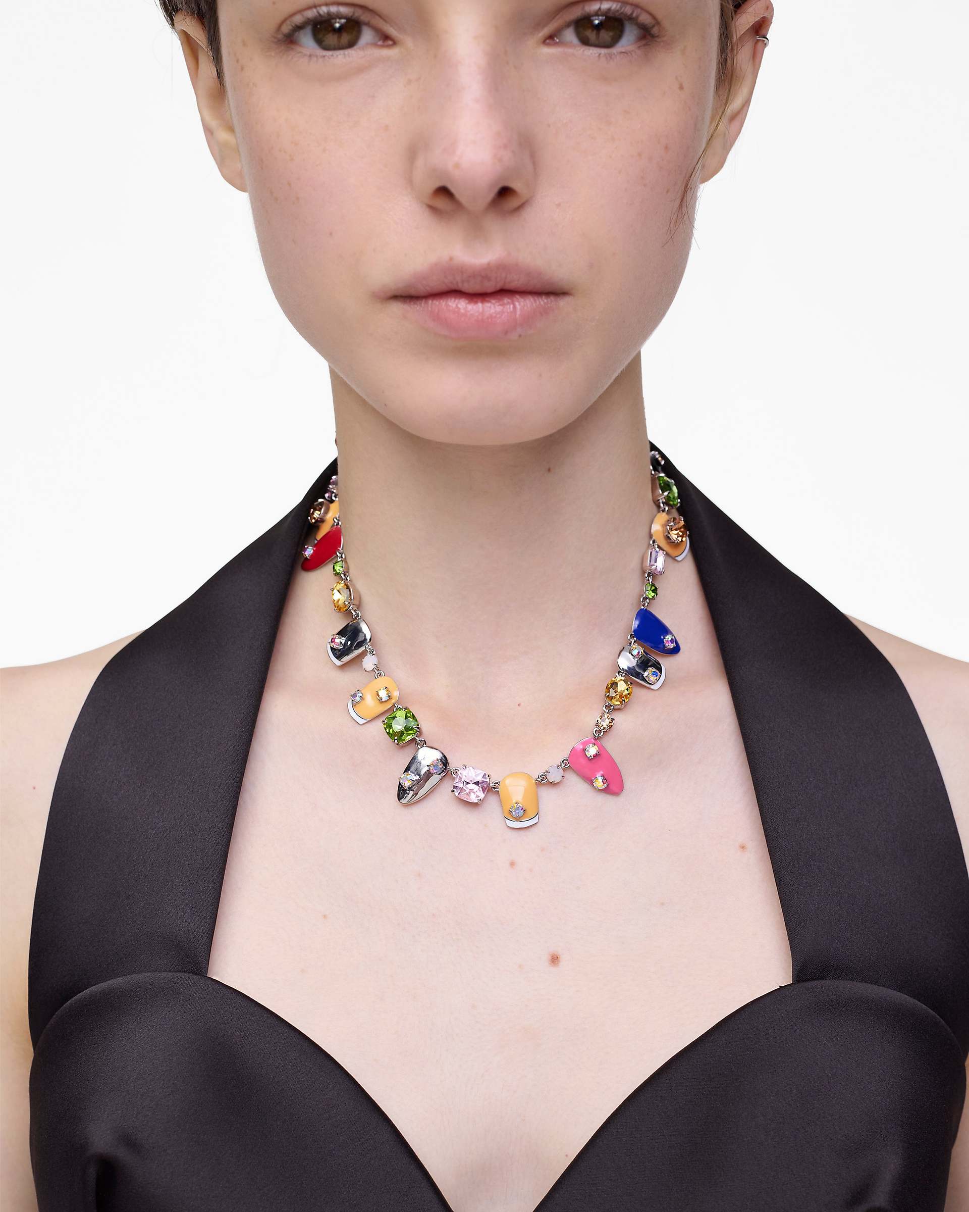 The Marc Nails Necklace - Silver/Multi | Marc Jacobs sale
