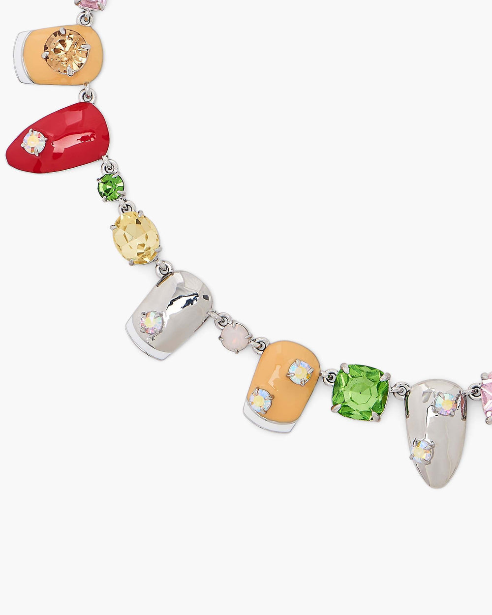 The Marc Nails Necklace - Silver/Multi | Marc Jacobs sale