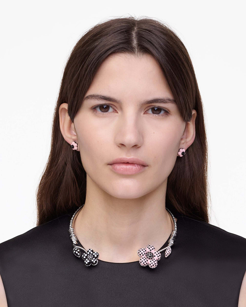 The Dots Daisy Collar Necklace - Silver/Peach | Marc Jacobs on sale
