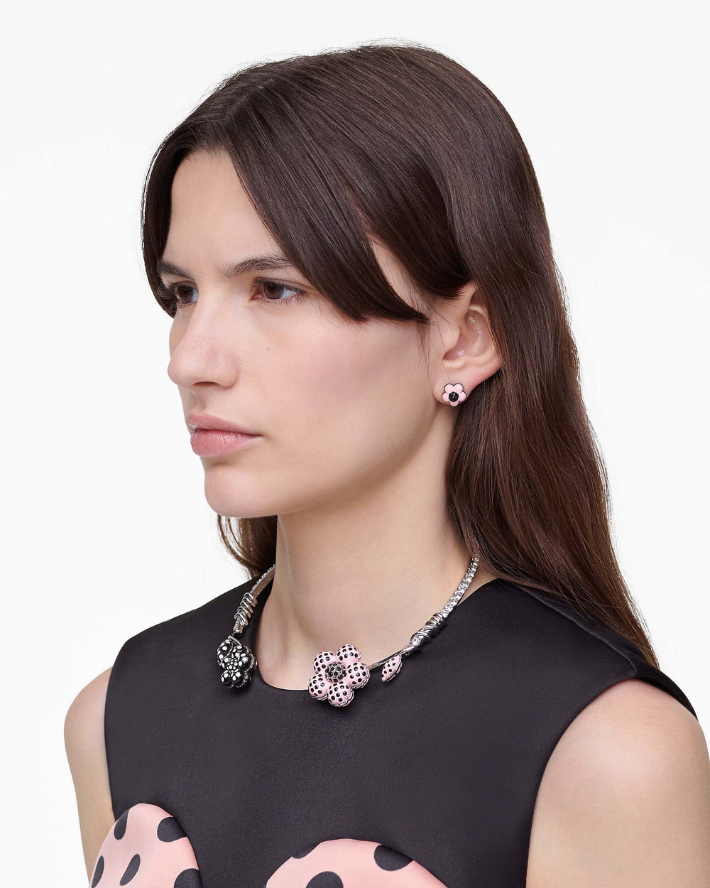 The Dots Daisy Collar Necklace - Silver/Peach | Marc Jacobs on sale