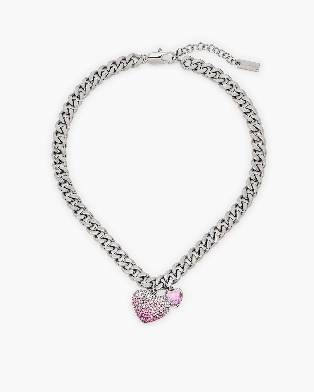The Heart Balloon Pave Necklace - Silver/Rose | Marc Jacobs US