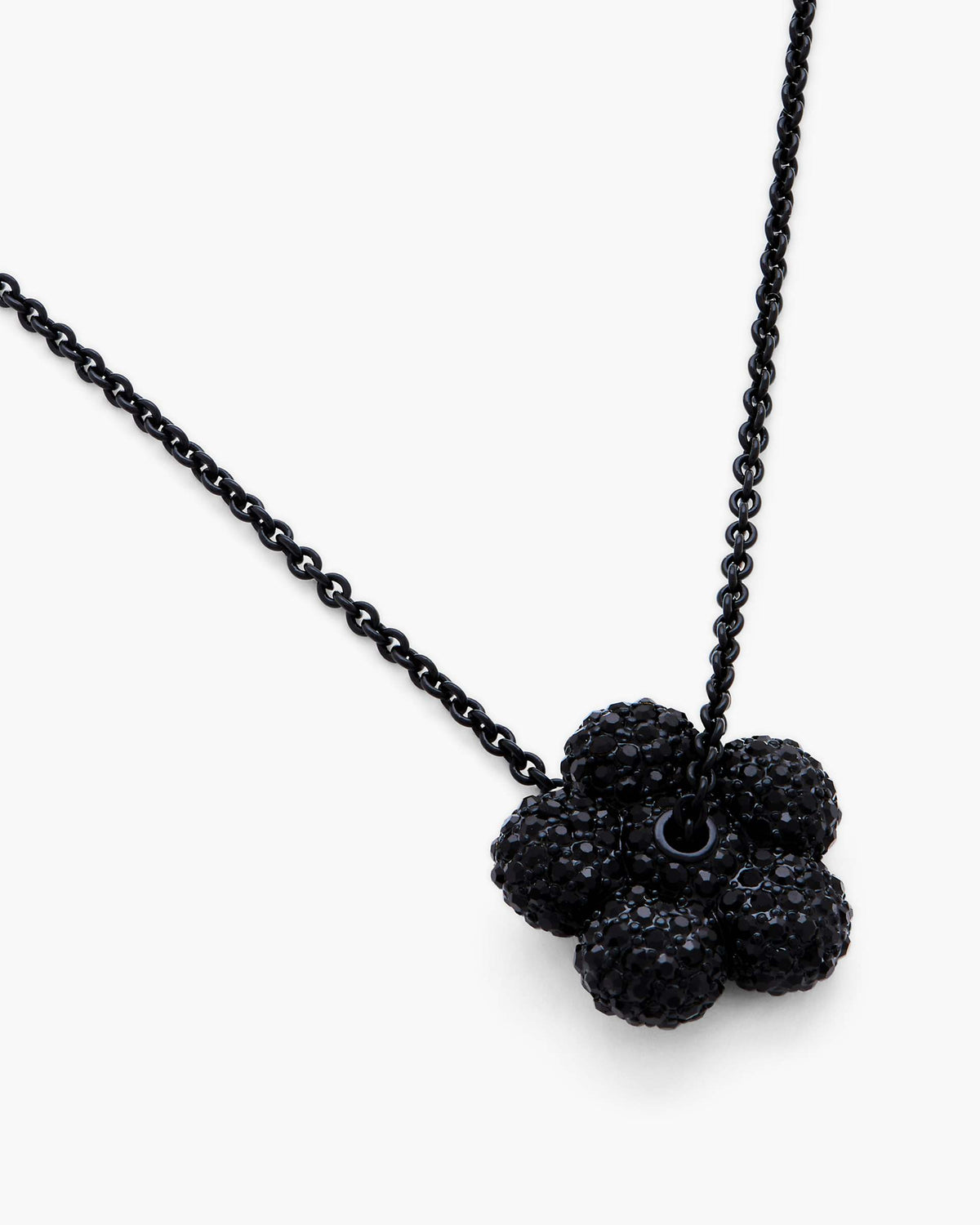 The Daisy Pave Necklace - Black/Black Crystal | Marc Jacobs online