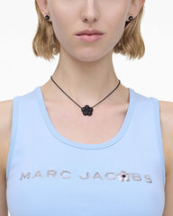 The Daisy Pave Necklace - Black/Black Crystal | Marc Jacobs online