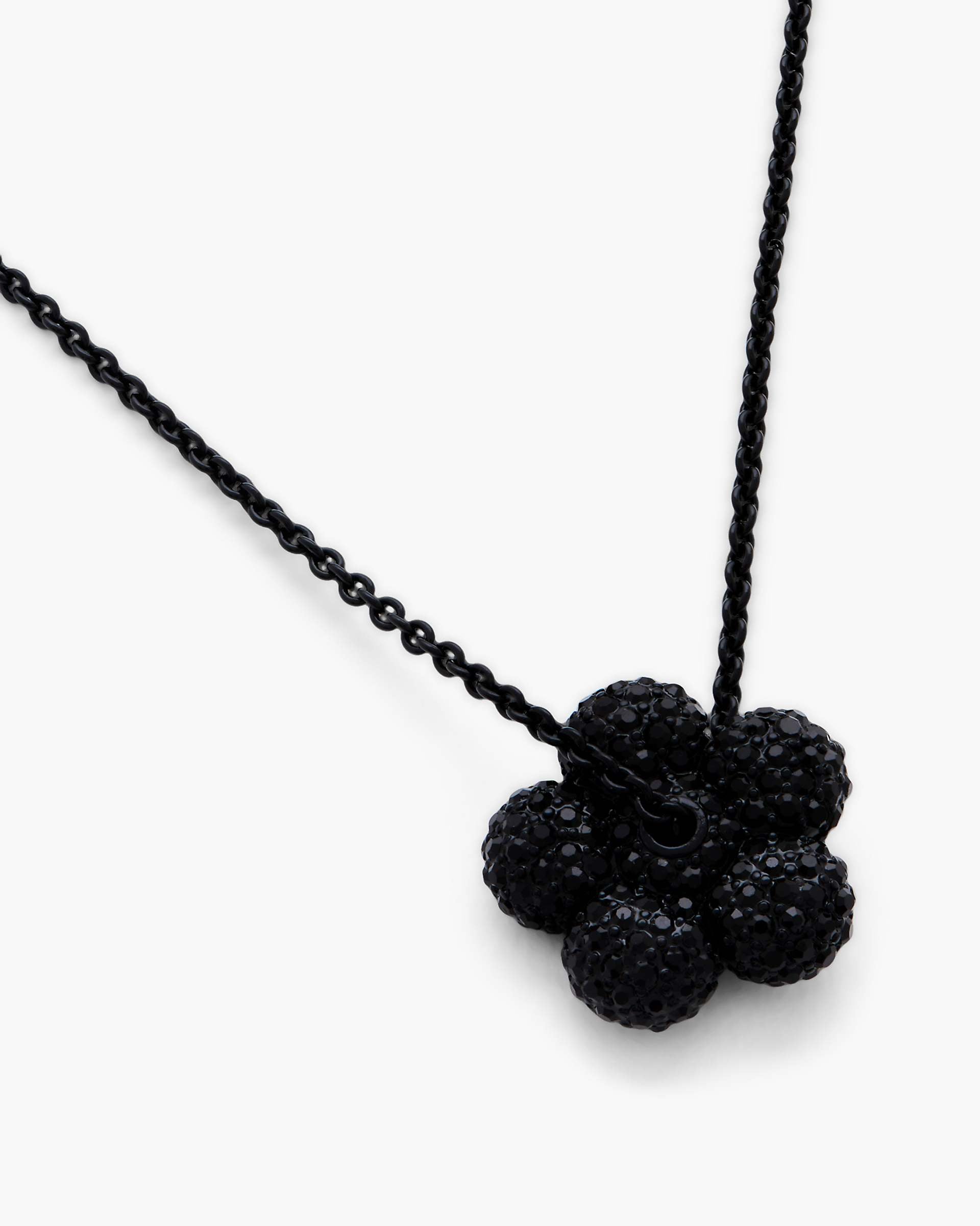 The Daisy Pave Necklace - Black/Black Crystal | Marc Jacobs online