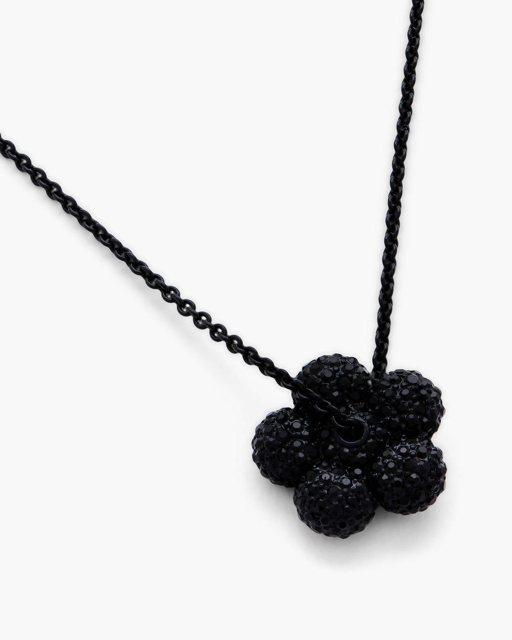 The Daisy Pave Necklace - Black/Black Crystal | Marc Jacobs online