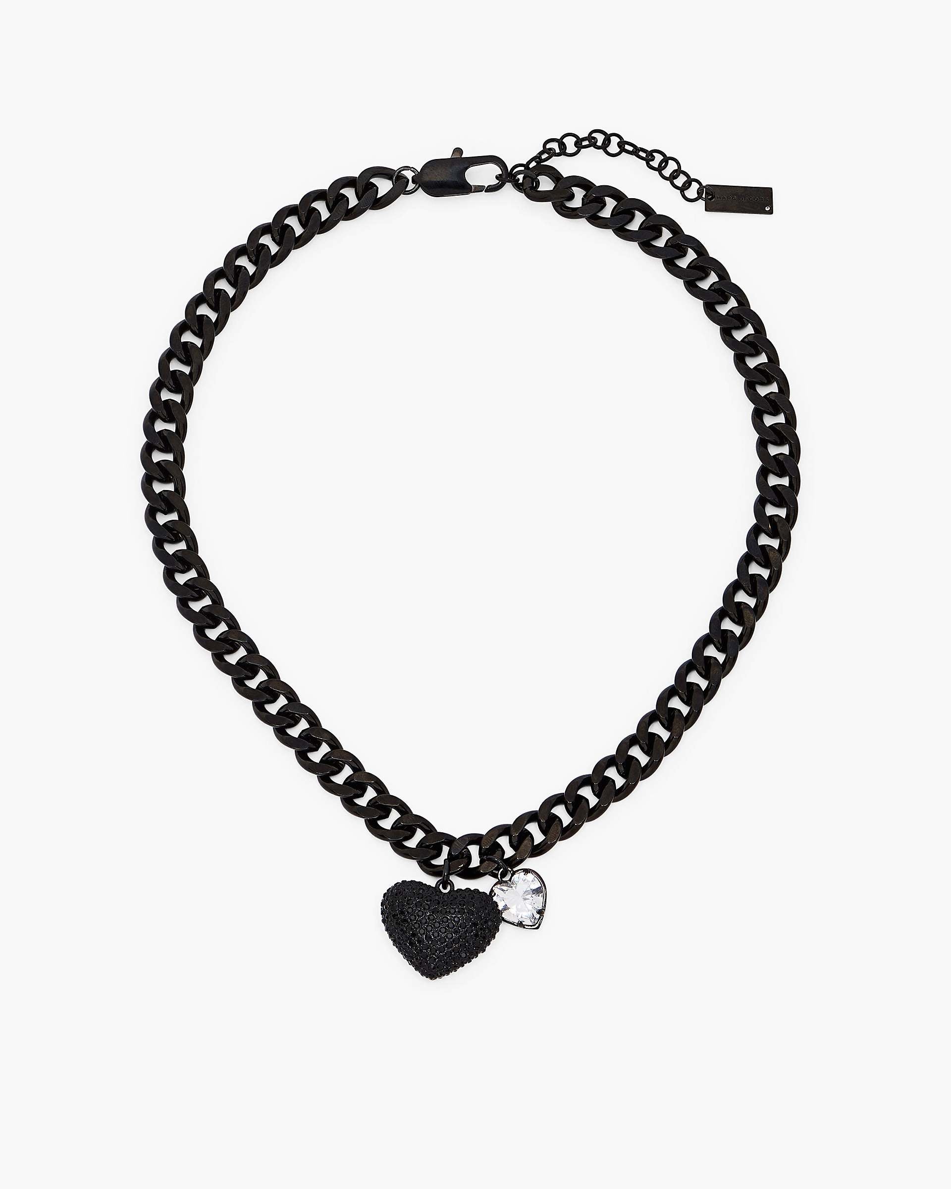 The Heart Balloon Pave Necklace - Black/Black Crystal | Marc Jacobs discount