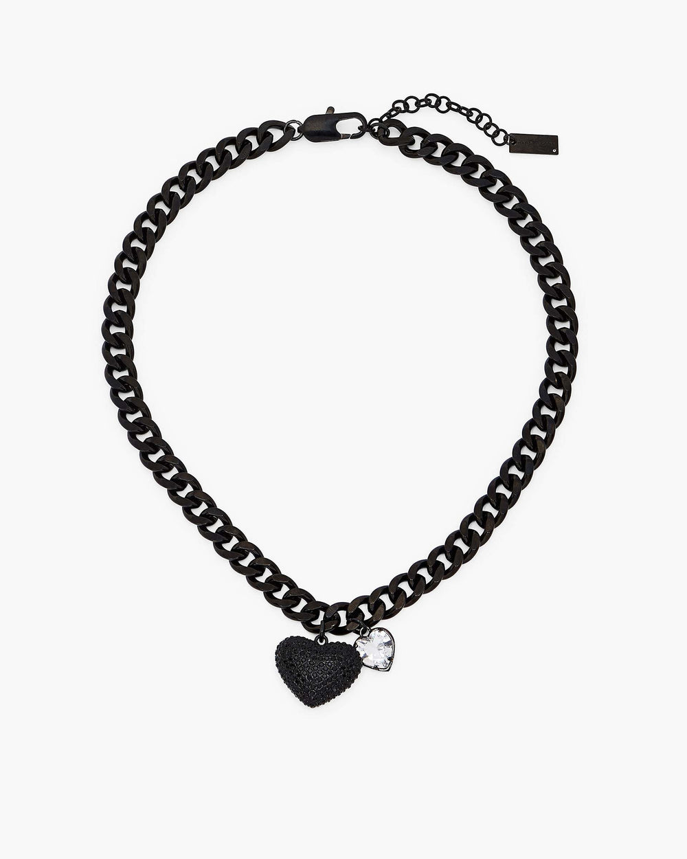 The Heart Balloon Pave Necklace - Black/Black Crystal | Marc Jacobs discount