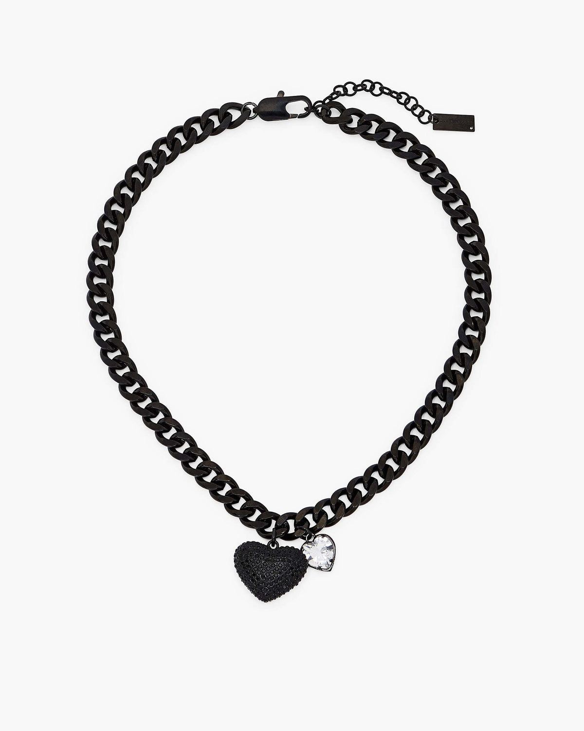 The Heart Balloon Pave Necklace - Black/Black Crystal | Marc Jacobs discount