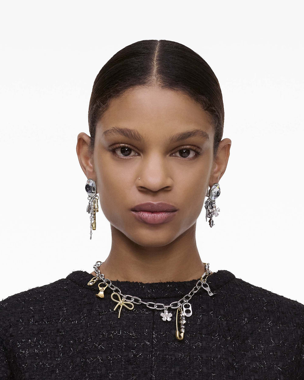 The Grunge Glam Charm Necklace - Gold/Silver | Marc Jacobs sale