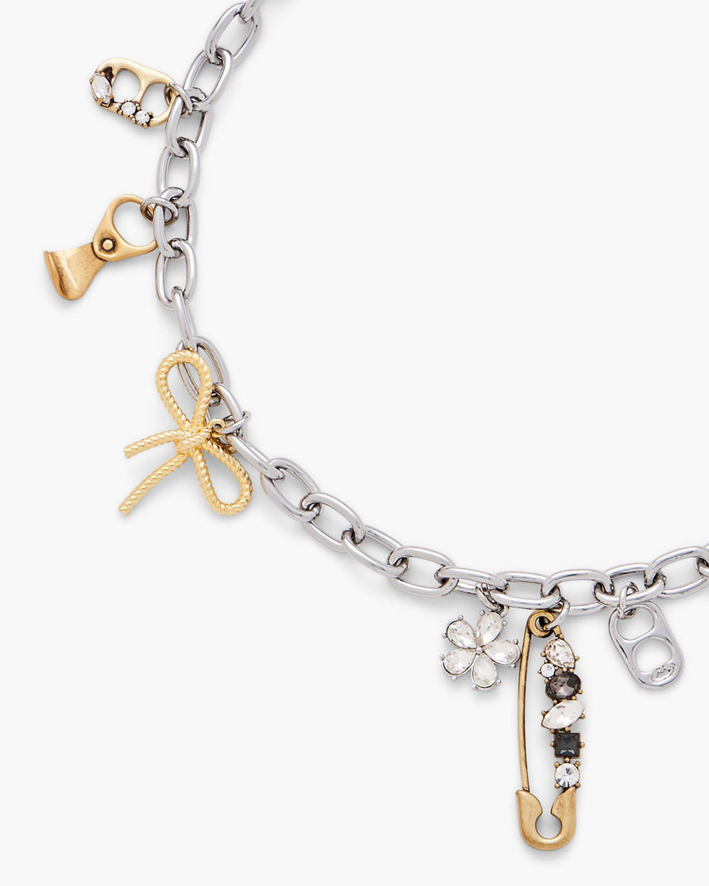The Grunge Glam Charm Necklace - Gold/Silver | Marc Jacobs sale