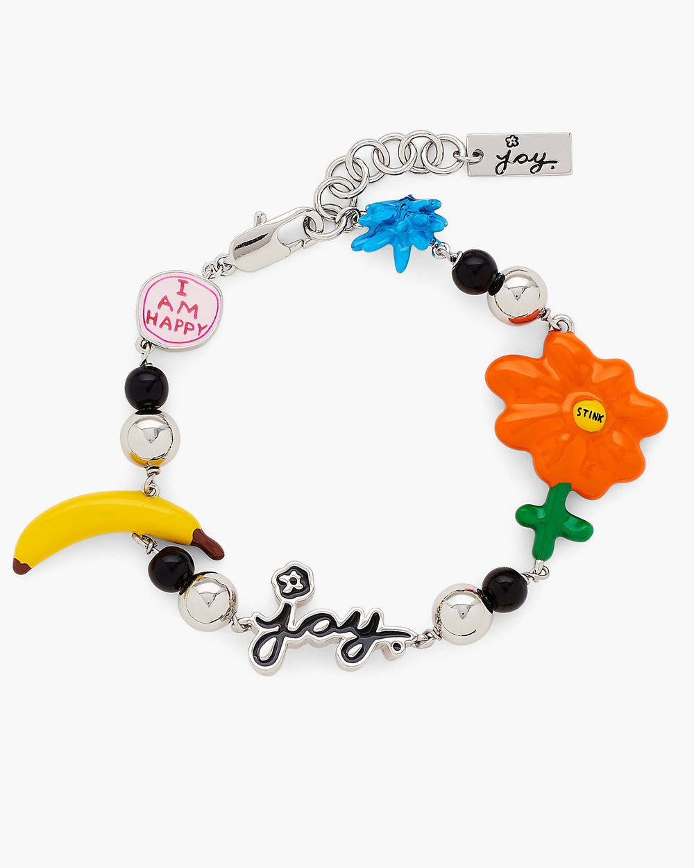 David Shrigley  X Marc Jacobs Joy Flower Station Bracelet - Silver/Multi | Marc Jacobs US