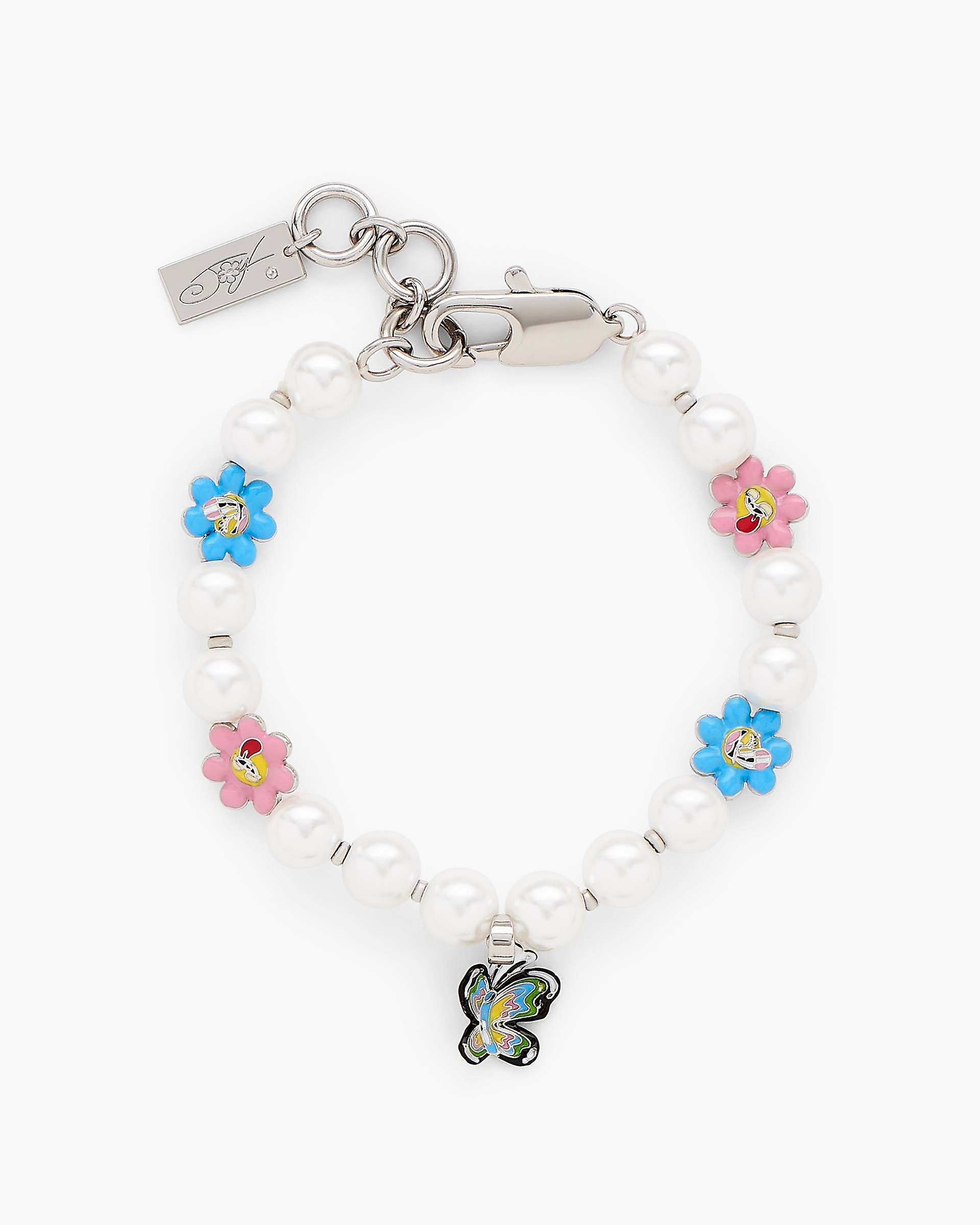 Hattie Stewart X Marc Jacobs Garden Pearl Station Bracelet - Silver/Multi | Marc Jacobs online