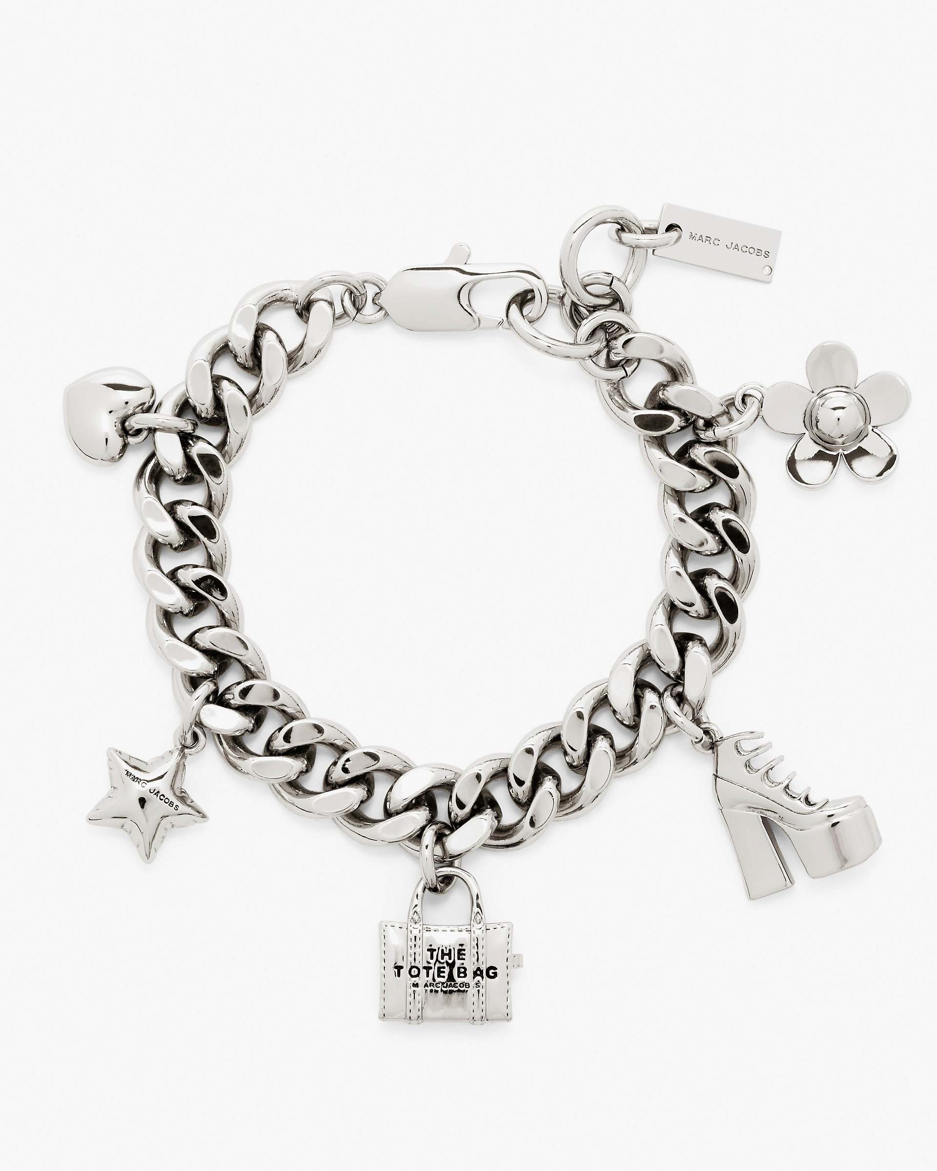 The Mini Icon Charm Bracelet - Light Antique Silver | Marc Jacobs online