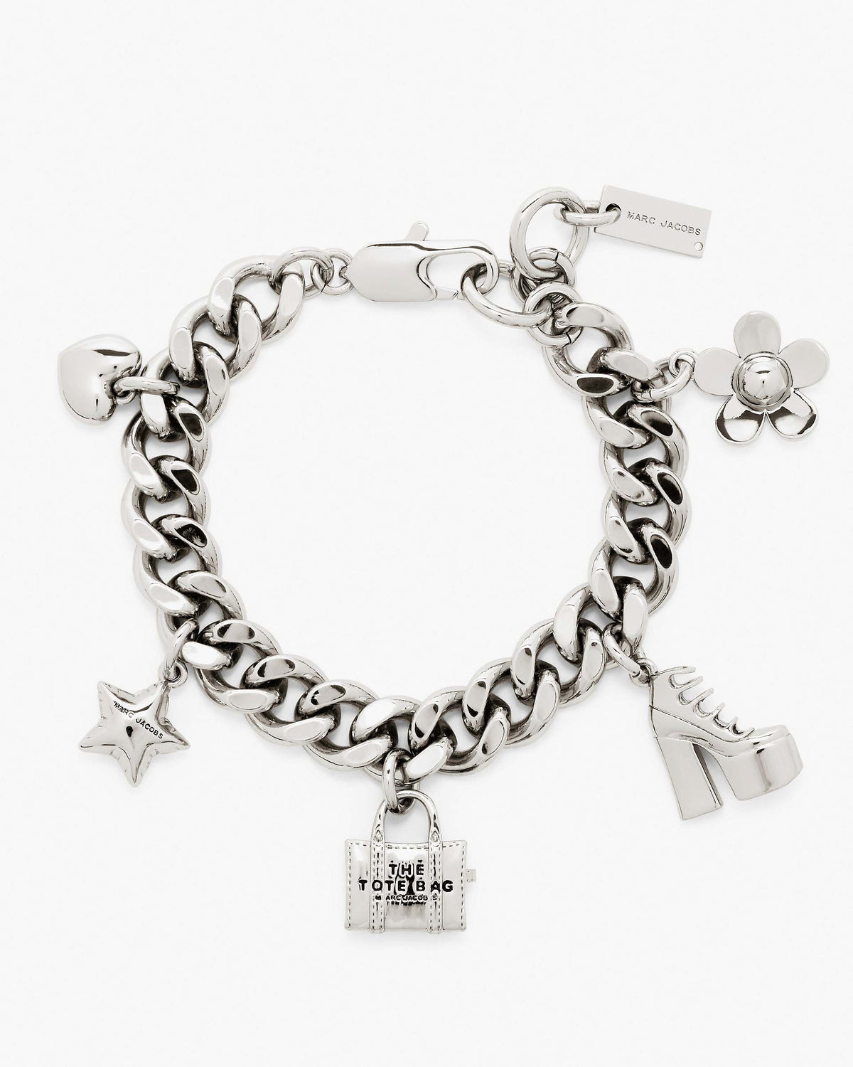 The Mini Icon Charm Bracelet - Light Antique Silver | Marc Jacobs online