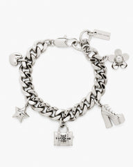 The Mini Icon Charm Bracelet - Light Antique Silver | Marc Jacobs online