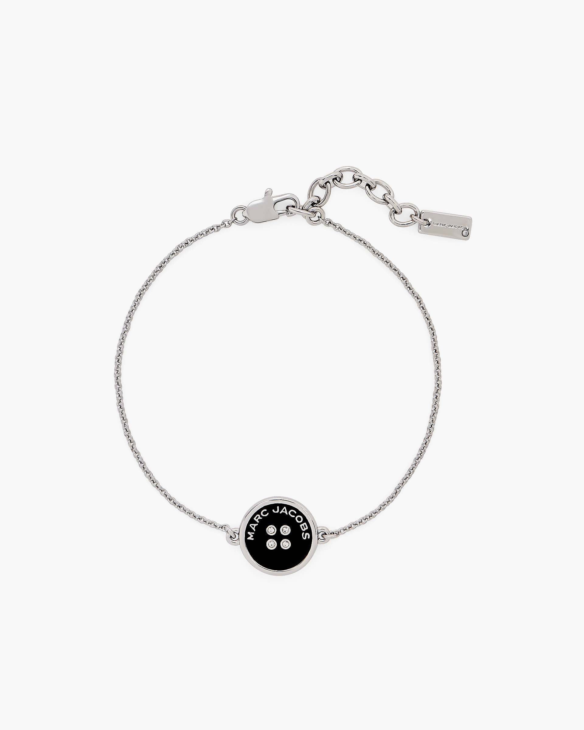 The Button Chain Bracelet - Silver/Black | Marc Jacobs US