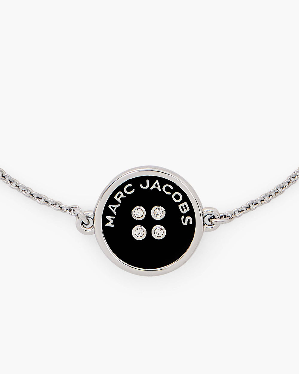 The Button Chain Bracelet - Silver/Black | Marc Jacobs US