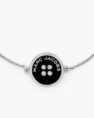 The Button Chain Bracelet - Silver/Black | Marc Jacobs US