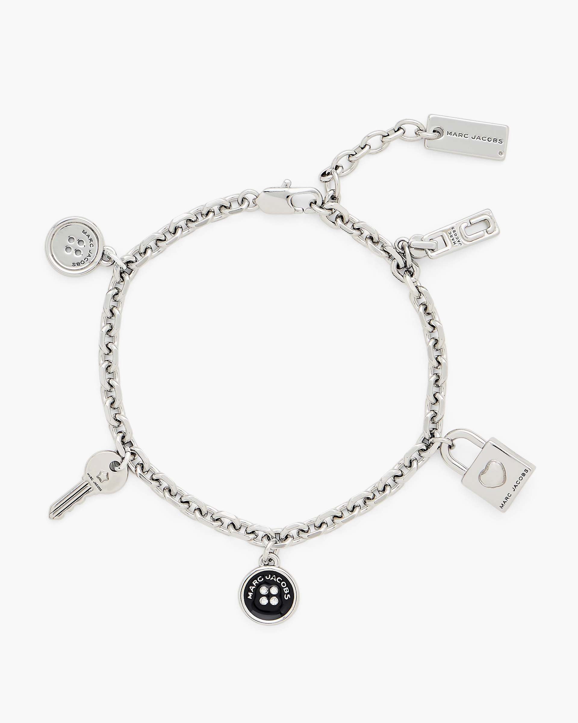 Button Charm Bracelet - Silver/Black | Marc Jacobs online