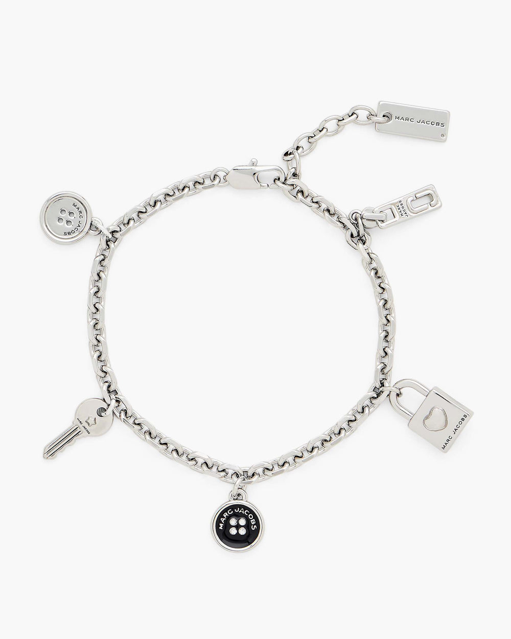Button Charm Bracelet - Silver/Black | Marc Jacobs online