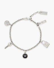 Button Charm Bracelet - Silver/Black | Marc Jacobs online