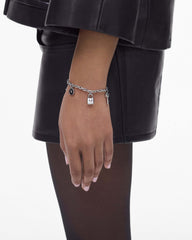 Button Charm Bracelet - Silver/Black | Marc Jacobs online