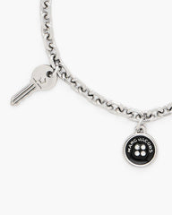 Button Charm Bracelet - Silver/Black | Marc Jacobs online