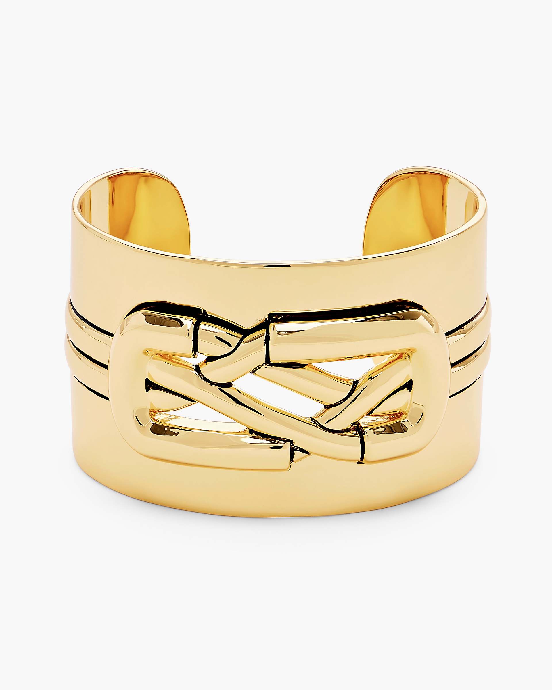 The Dual Statement Cuff Bracelet - Gold | Marc Jacobs online