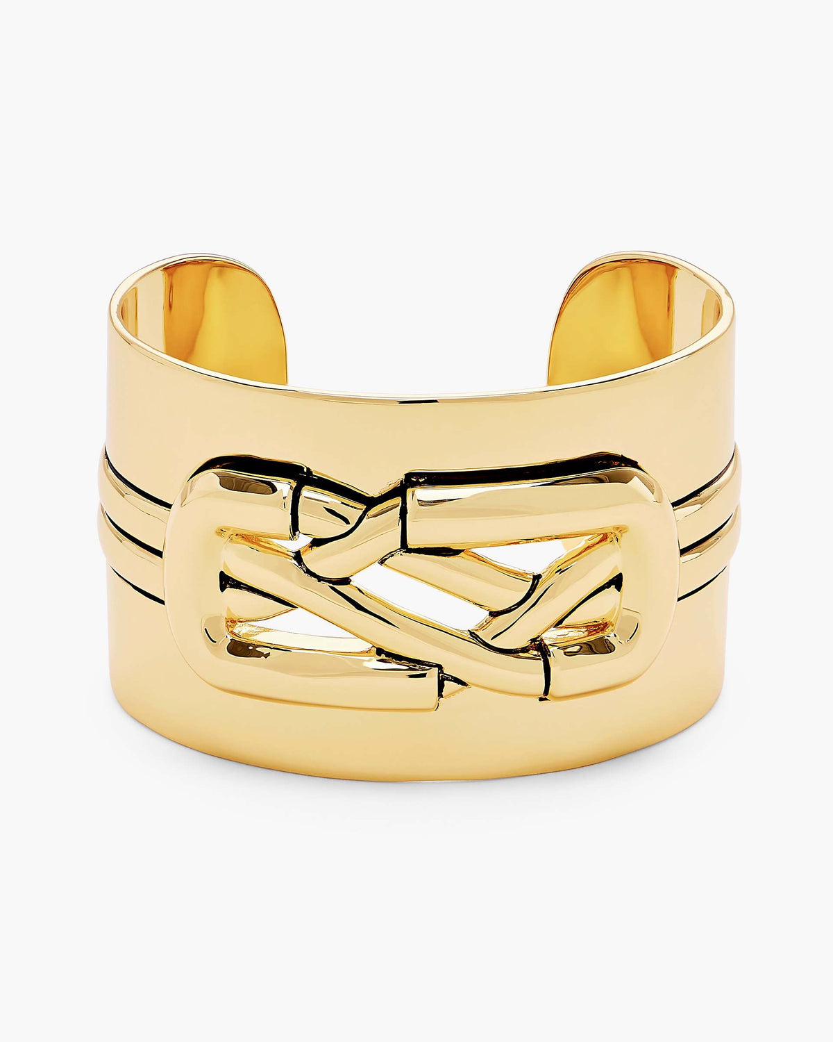 The Dual Statement Cuff Bracelet - Gold | Marc Jacobs online