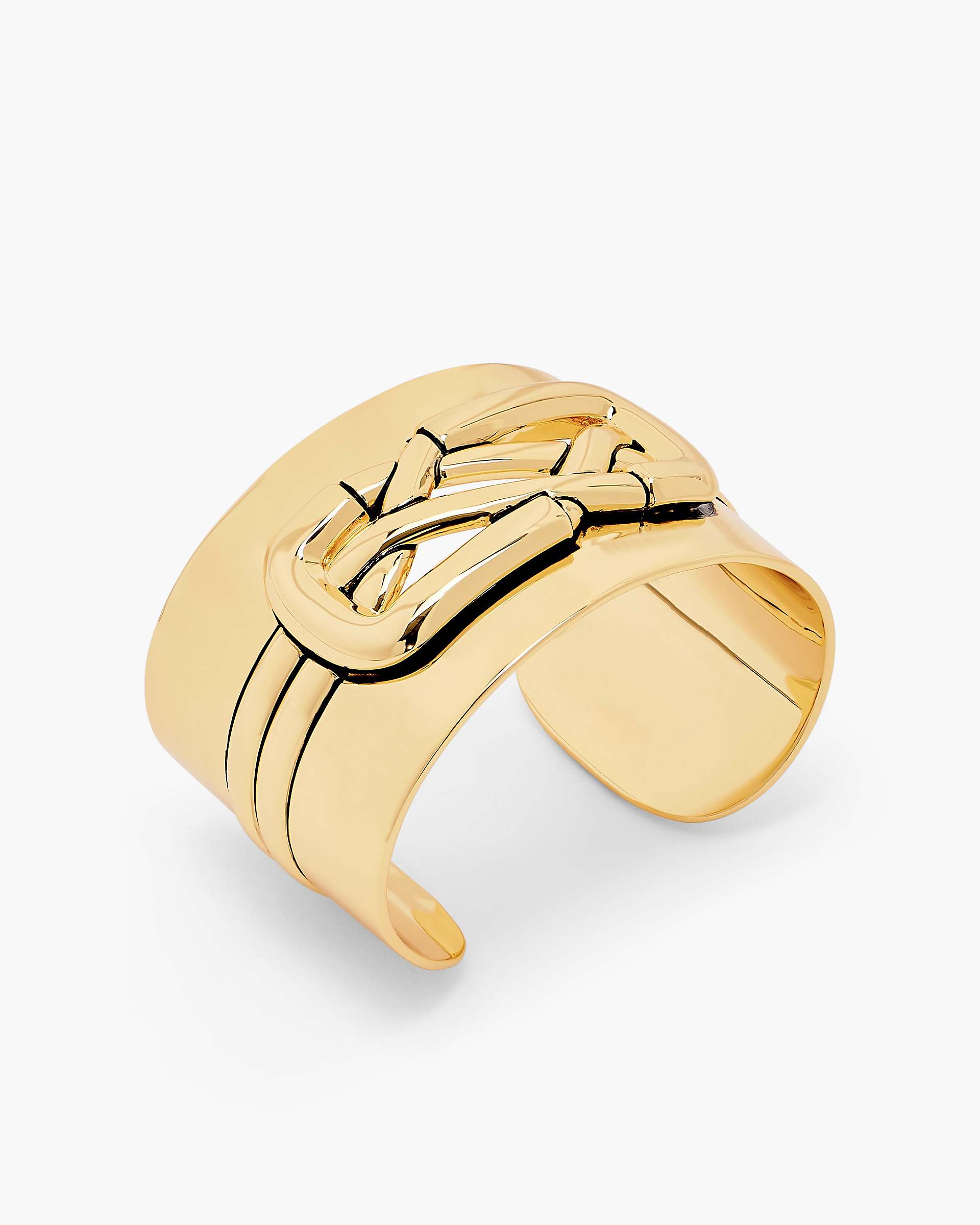 The Dual Statement Cuff Bracelet - Gold | Marc Jacobs online
