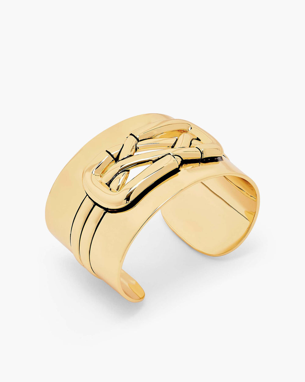 The Dual Statement Cuff Bracelet - Gold | Marc Jacobs online