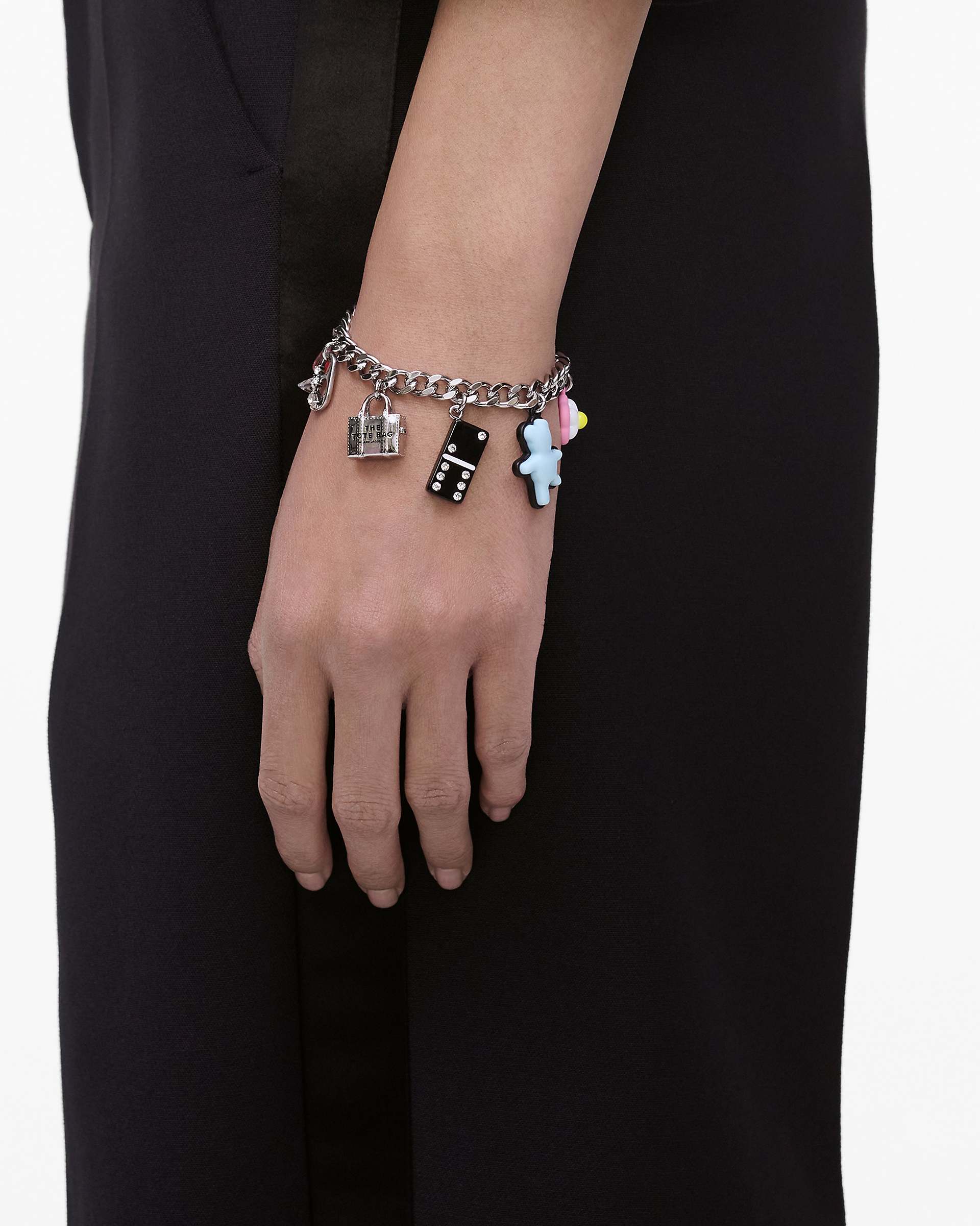 The Sticker Charm Bracelet - Silver Multi | Marc Jacobs US