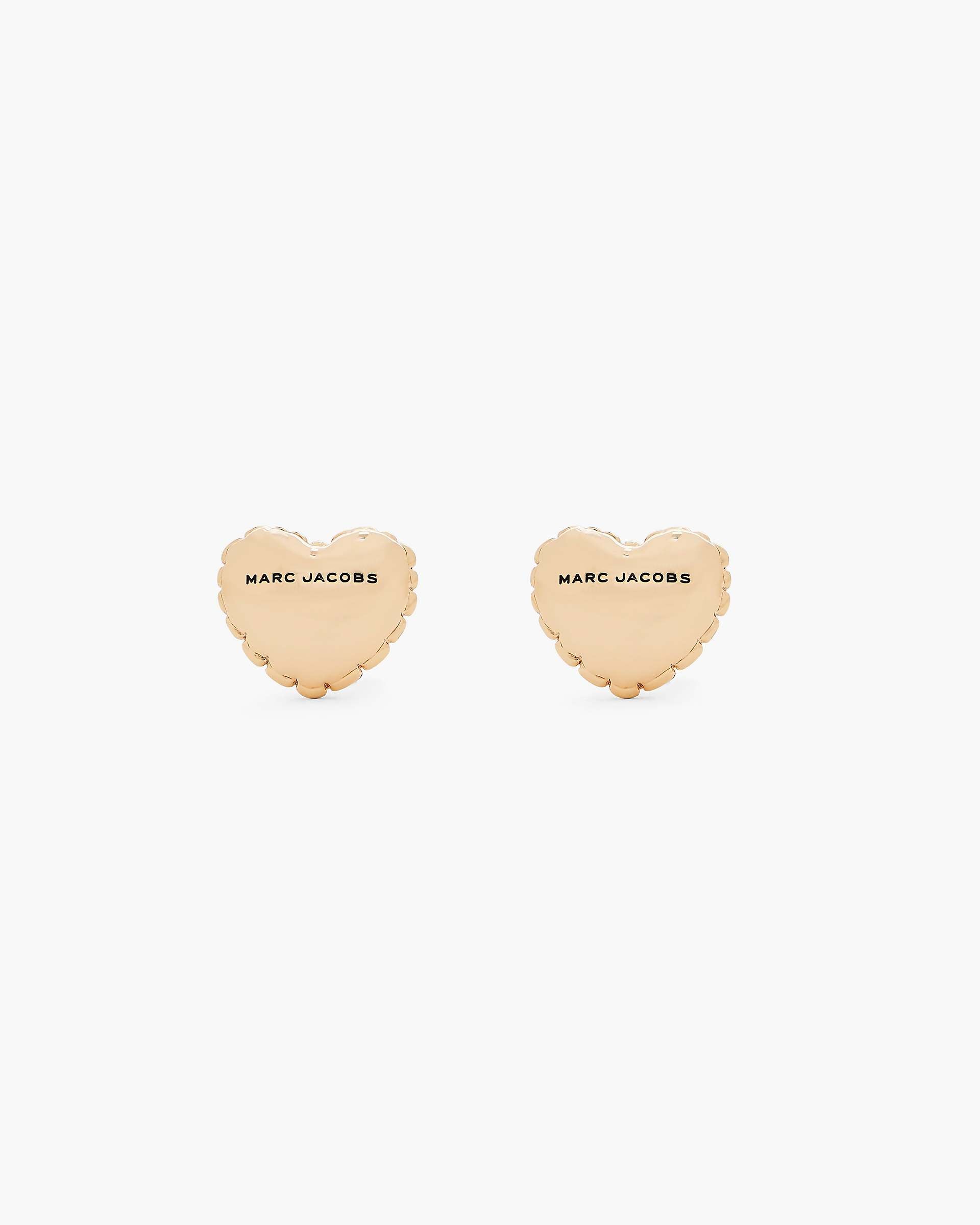 The Heart Balloon Stud Earrings - Light Antique Gold | Marc Jacobs online