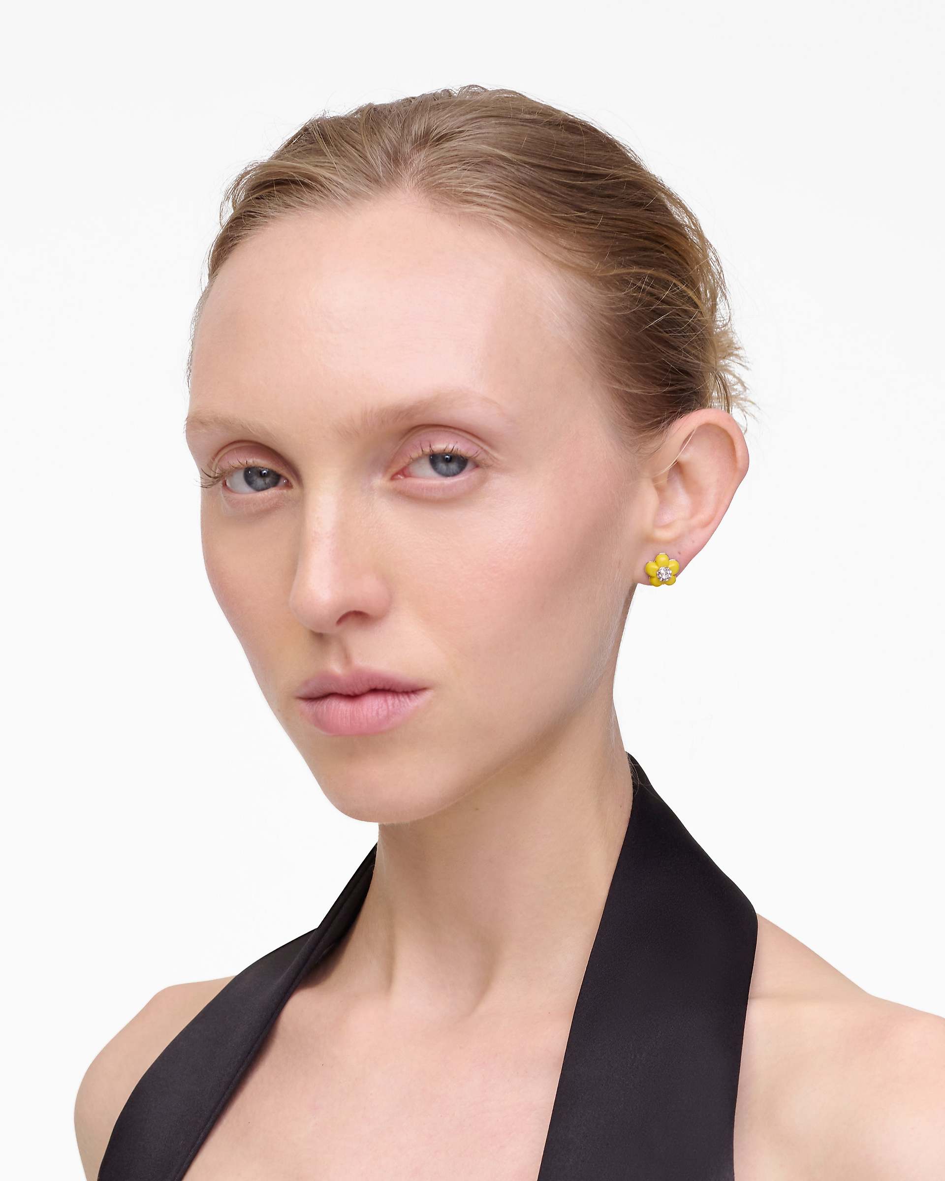 The Daisy Stud Earrings - Silver/Daisy Yellow | Marc Jacobs sale