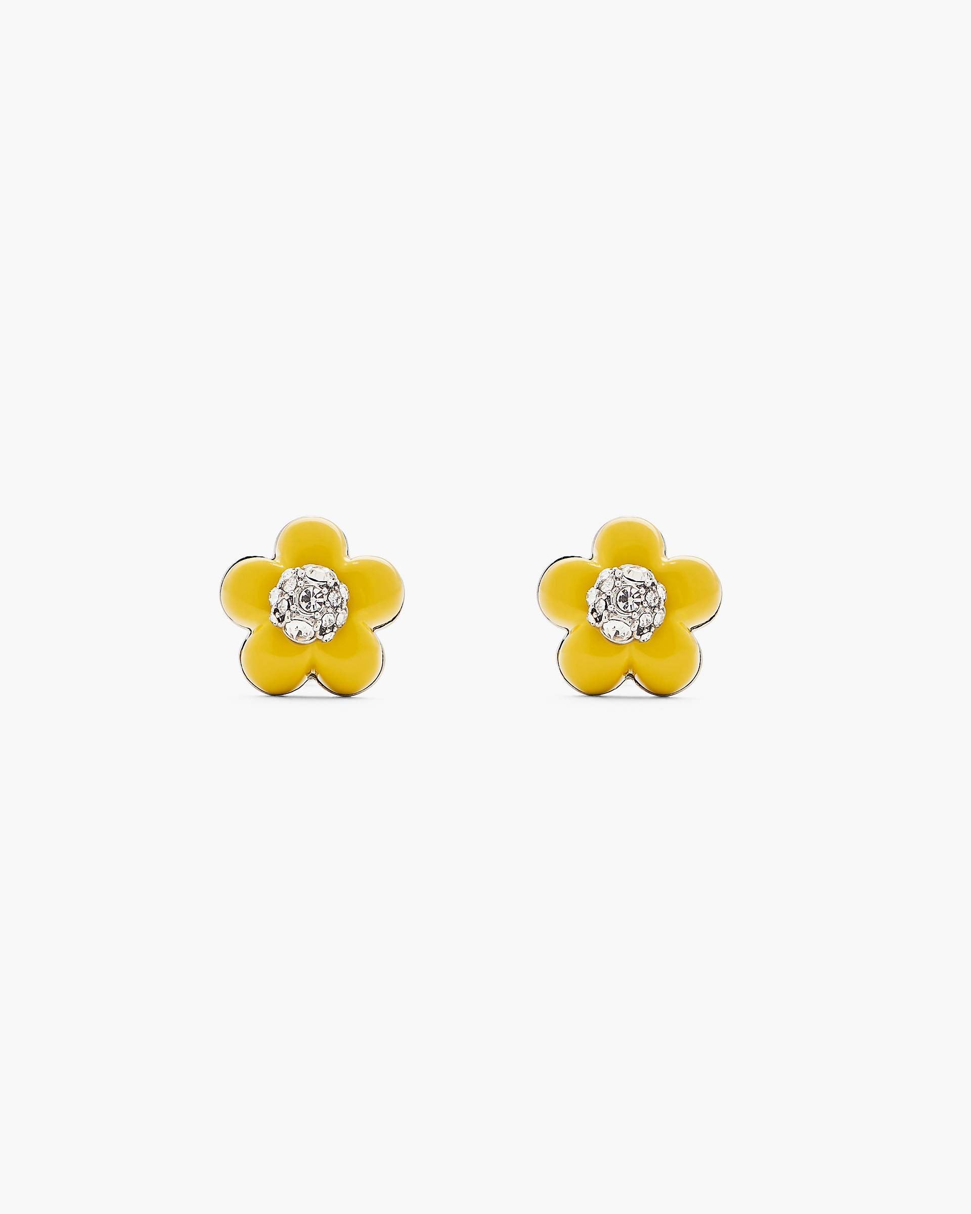 The Daisy Stud Earrings - Silver/Daisy Yellow | Marc Jacobs sale