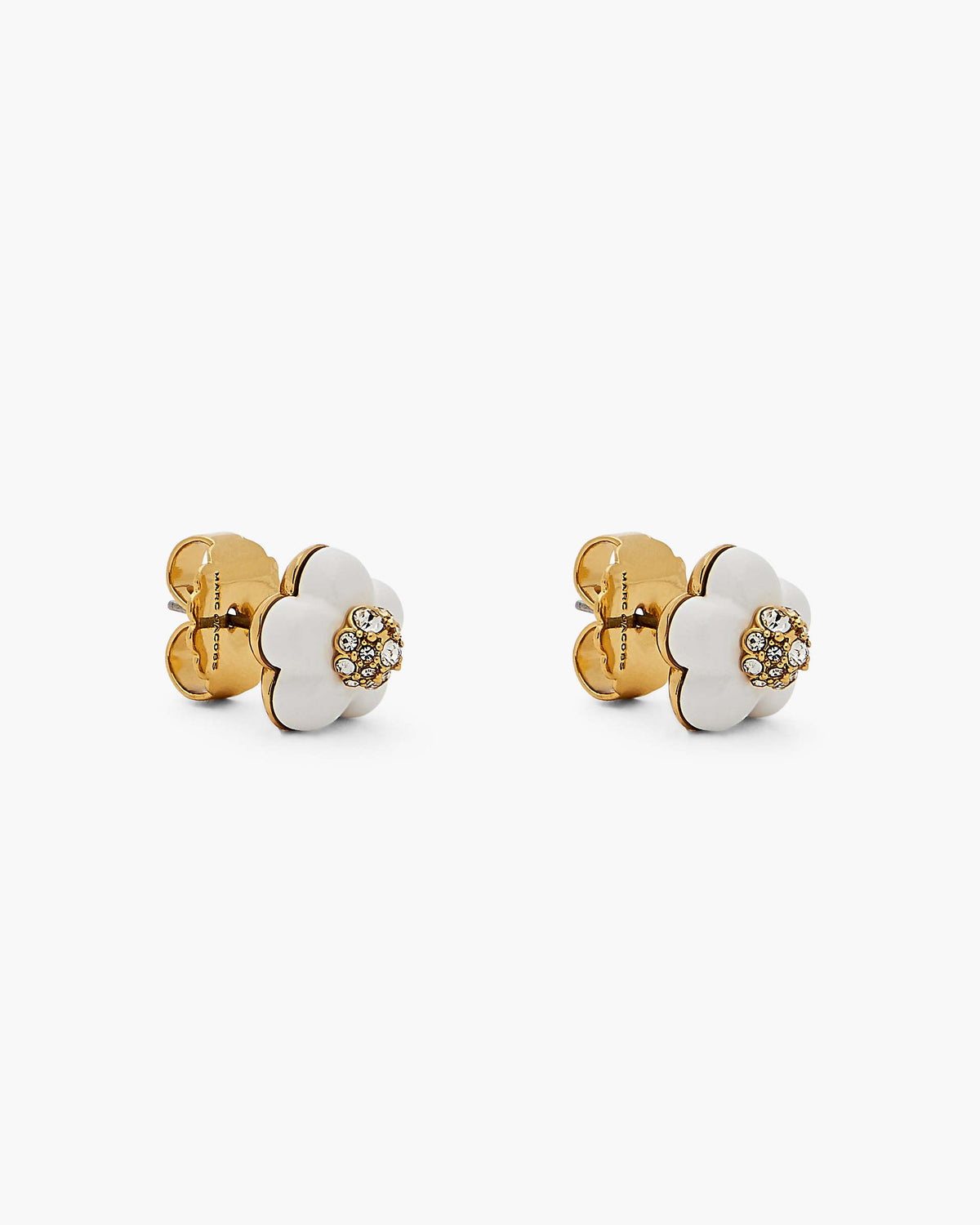 The Daisy Stud Earrings - Gold/White | Marc Jacobs on sale